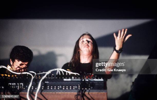 The Chemical Brothers, Tom Rowlands, Ed Simons, Pukkelpop Festival, Hasselt, Belgium, 23rd August 1997.