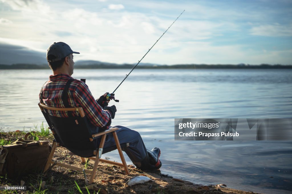 Fishing in the lake