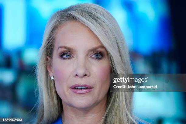 Dana Perino from the Fox Network interviews diplomat and politician, Nikki Haley visits "America's Newsroom" at Fox News Channel Studios on April 06,...