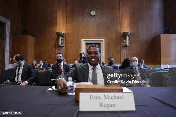 Environmental Protection Agency Administrator Michael Regan testifies before the Senate Environment and Public Works Committee on Capitol Hill, April...