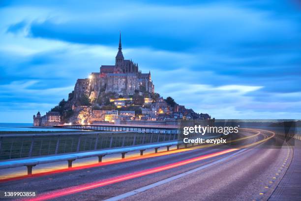 schloss mont-saint-michel / frankreich / normandie / - normandie stock-fotos und bilder