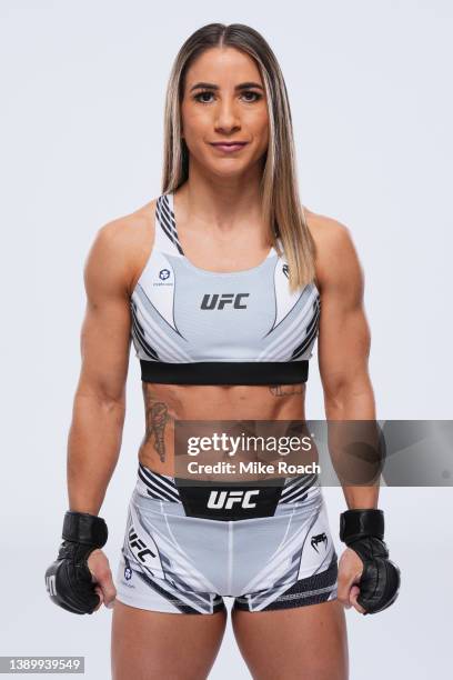 Tecia Torresposes for a portrait during a UFC photo session on April 6, 2022 in Jacksonville, Florida.