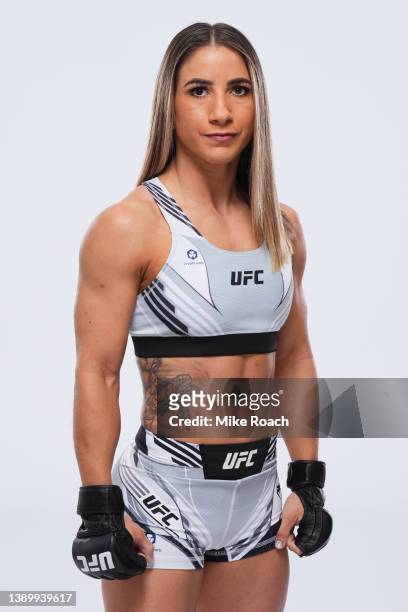 Tecia Torresposes for a portrait during a UFC photo session on April 6, 2022 in Jacksonville, Florida.