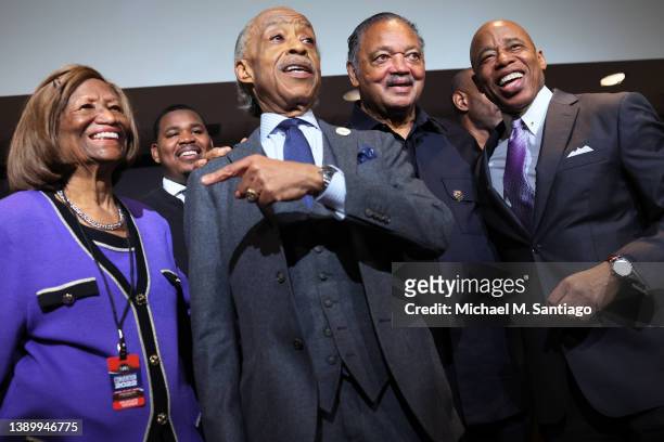 Dr. Hazel N. Dukes, president of the NAACP New York State Conference and a member of the NAACP National Board of Directors, Rev. Al Sharpton, founder...