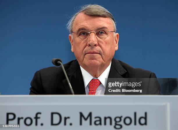 Klaus Mangold, chairman of the supervisory board of TUI AG, listens during the company's results news conference in Hanover, Germany, on Wednesday,...