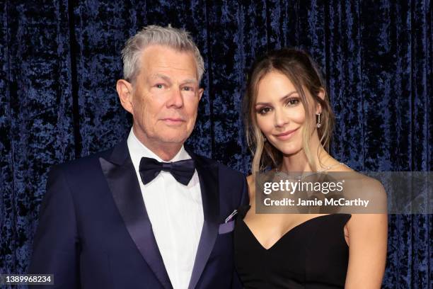 David Foster and Katharine McPhee attend the Clive Davis 90th Birthday Celebration at Casa Cipriani on April 06, 2022 in New York City.
