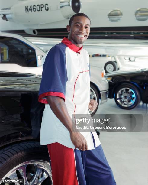 Andre Johnson, son of Magic Johnson at Van Nuys airport in October, 2005 in Van Nuys, California.