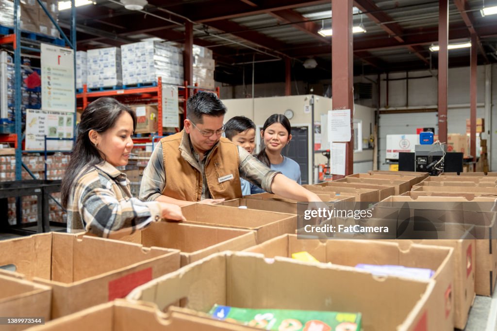 Packing at a Local Food Bank