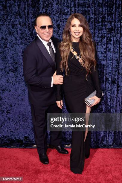 Tommy Mottola and Thalia attend the Clive Davis 90th Birthday Celebration at Casa Cipriani on April 06, 2022 in New York City.