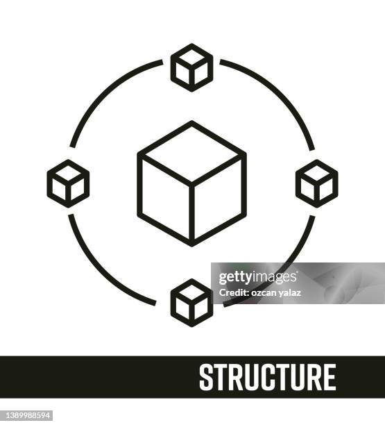 stockillustraties, clipart, cartoons en iconen met 3d printing and modeling concept. structure line icon design. - 3d modeling