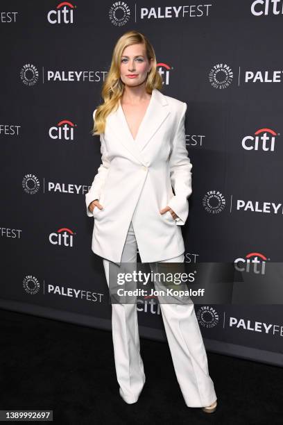 Beth Behrs attends the premiere of "Ghosts" and "The Neighborhood" during the 39th annual PaleyFest LA at Dolby Theatre on April 06, 2022 in...