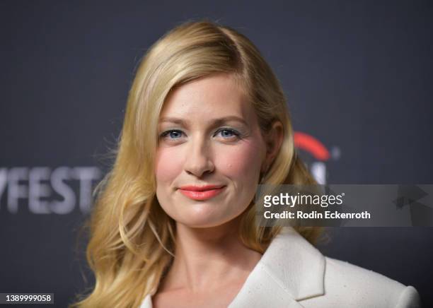 Beth Behrs attends the premiere of "Ghosts" and "The Neighborhood" during the 39th annual PaleyFest LA at Dolby Theatre on April 06, 2022 in...