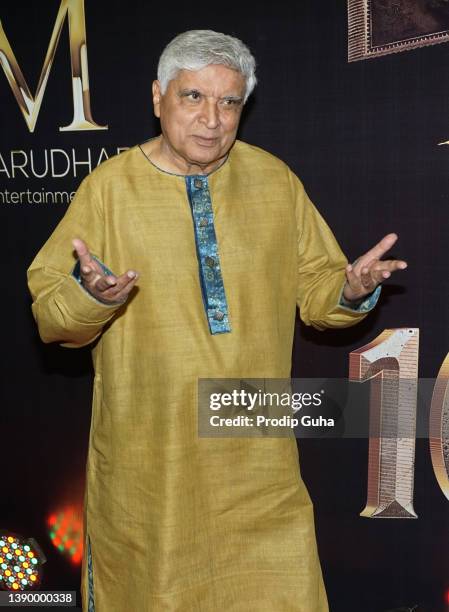 Javed Akhtar attends the 'RRR' film success bash on April 06, 2022 in Mumbai, India.