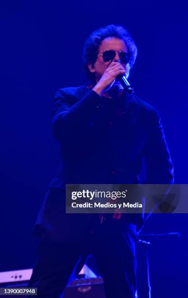 Singer Andres Calamro performs during a live show at Pepsi Center WTC on April 6, 2022 in Mexico City, Mexico.