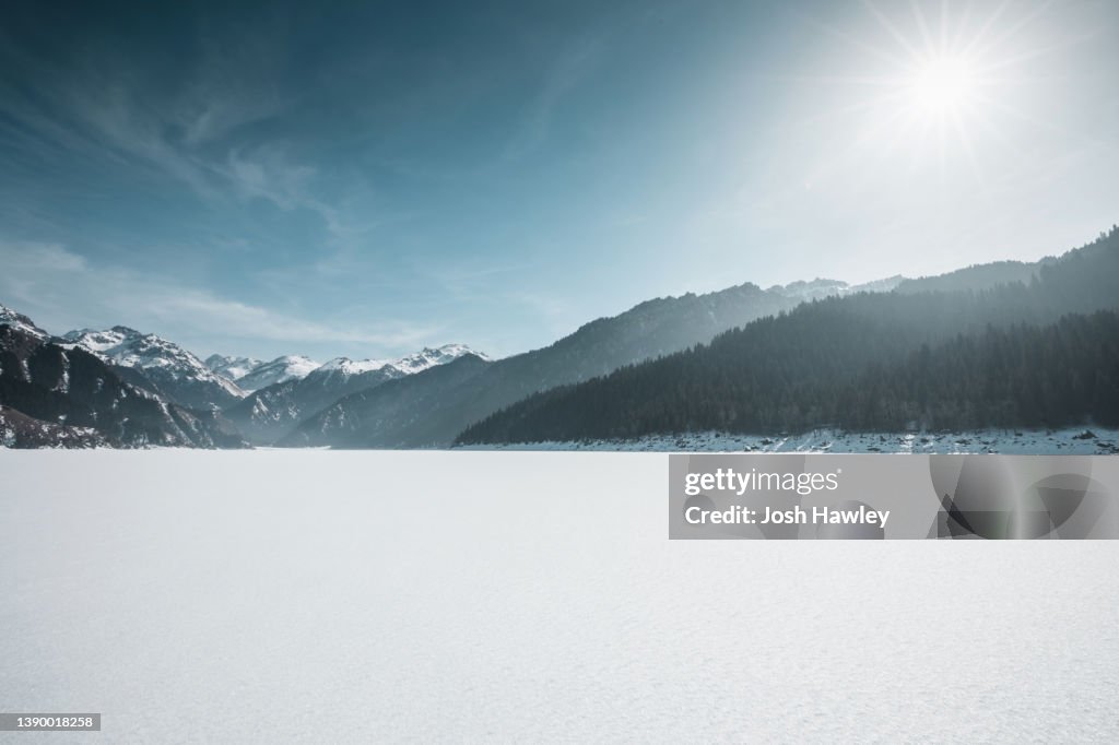 Snow mountain background