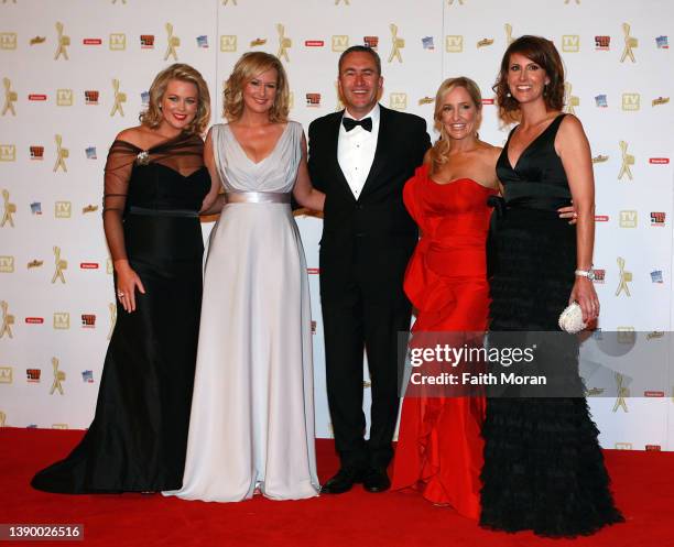 Samantha Armytage, Melissa Doyle, Mark Beretta, Fifi Box and Natalie Barr arrive at the 52nd Tv Week Logie Awards at Crown Melbourne on May 2, 2010...