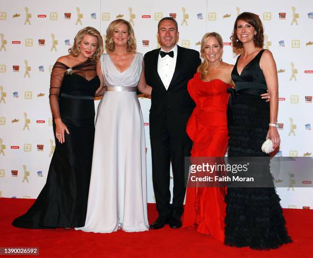 Samantha Armytage, Melissa Doyle, Mark Beretta, Fifi Box and Natalie Barr arrive at the 52nd Tv Week Logie Awards at Crown Melbourne on May 2, 2010...