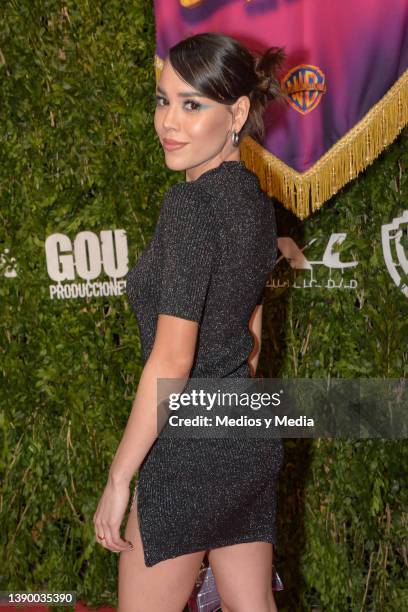 Danna Paola poses for photos during the premiere of the musical "Charlie and the Chocolate Factory" at Centro Cultural Teatro 1 on April 6, 2022 in...