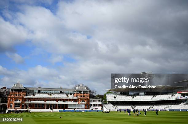 General view ahead of Day One of the LV= Insurance County Championship match between Middlesex and Derbyshire at Lord's Cricket Ground on April 07,...