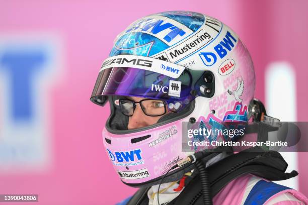 Maximilian Goetz of Germany and Mercedes-AMG Team Winward Racing looks on during DTM Tests at Hockenheimring on April 06, 2022 in Hockenheim, Germany.