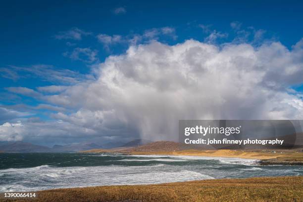 squally weather on the isle of harris, scotland - squall stock pictures, royalty-free photos & images