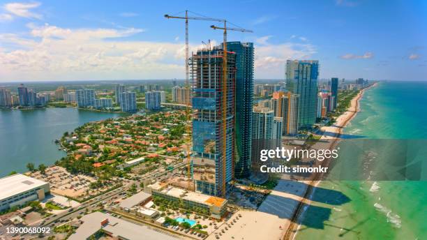 hotels in sunny isles beach - miami business stock pictures, royalty-free photos & images