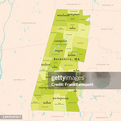 MA Berkshire Vector Map Green MA Berkshire Vector Map Green
