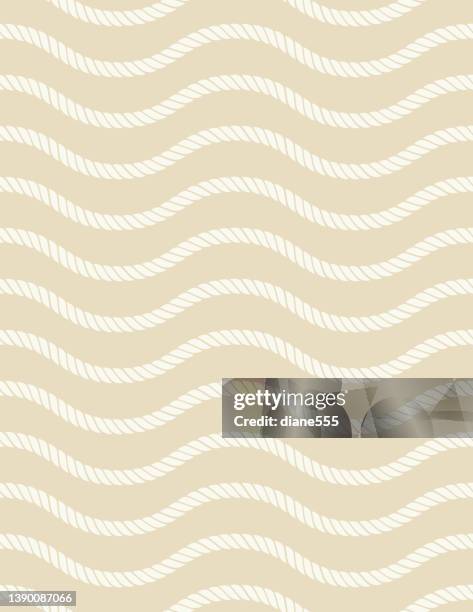Three Waving Ropes Nautical Seamless Background Of Waving Ropes High-Res Vector Graphic ...
