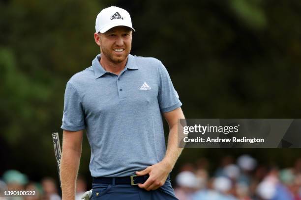 Daniel Berger looks on from the first green during the first round of the Masters at Augusta National Golf Club on April 07, 2022 in Augusta, Georgia.