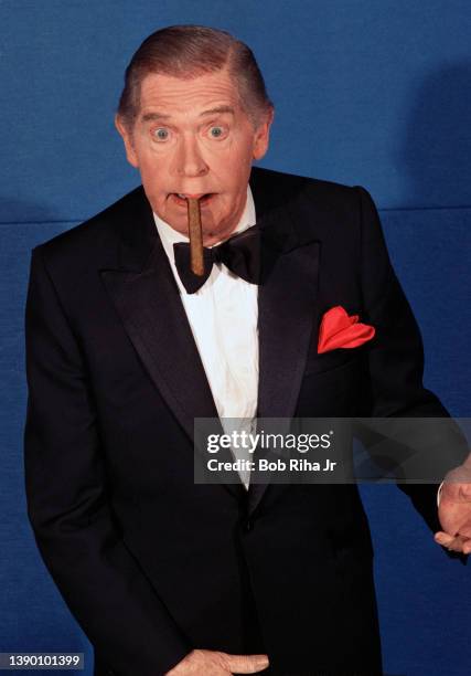 Comedian Milton Berle backstage at the Emmy Awards Show, September 21, 1986 in Pasadena, California.