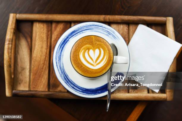 latte coffee - latte art stock pictures, royalty-free photos & images