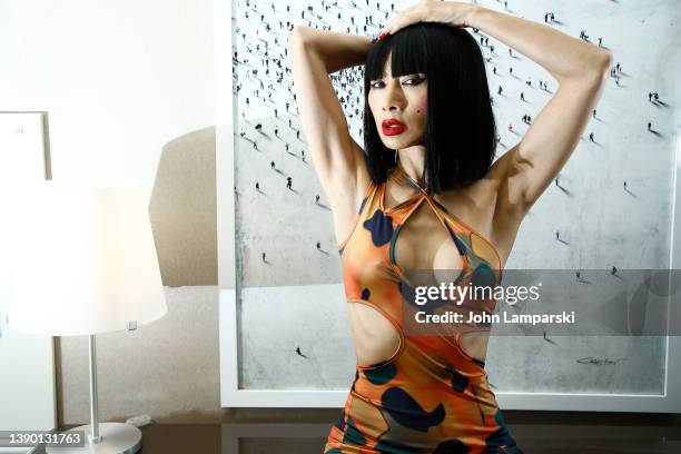 Actress Bai Ling poses for a portrait at the Hyatt Regency on April 07, 2022 in Jersey City, New Jersey.