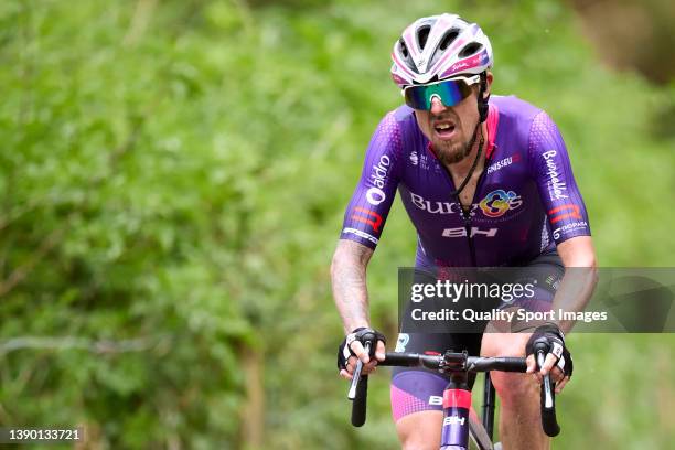 Angel Madrazo of Burgos-BH rides during the 61st Itzulia Basque Country 2022 - Stage 4 a 185,6km stage from Vitoria-Gasteiz to Ingeteam Parke Zamudio...