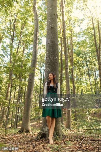 fairy in forest - forest nymph stock pictures, royalty-free photos & images