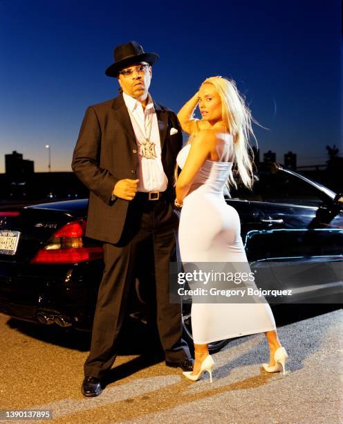 Rapper and actor Ice-T with his wife Coco Austin in October, 2005 in New York City, New York.