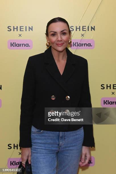 Martine McCutcheon attends the SHEIN x Klarna pop up event on April 07, 2022 in London, England.