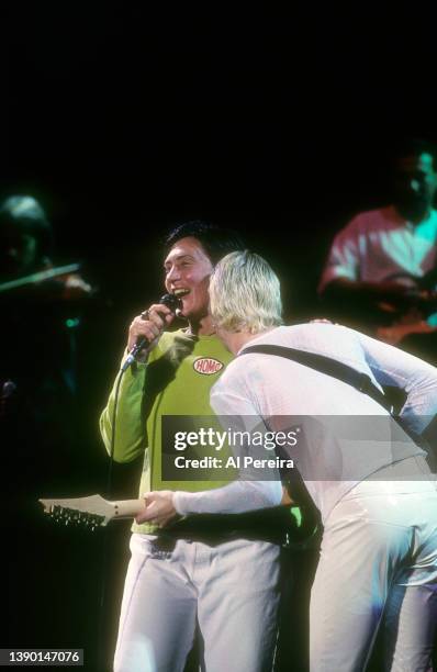 K.d. Lang performs in concert on August 29, 1996 in Wantaugh, New York.