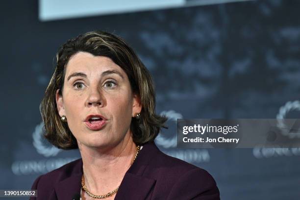 Amy McGrath, Founder, Honor Bound speaks onstage during the 2022 Concordia Lexington Summit - Day 1 at Lexington Marriott City Center on April 07,...