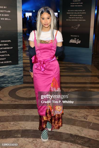 Jordan Wingsley attends a party hosted by ocean-saving wine, The Hidden Sea, at Australia House on April 07, 2022 in London, England. The event was...