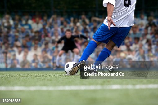 Football payer shooting penalty Football payer shooting penalty