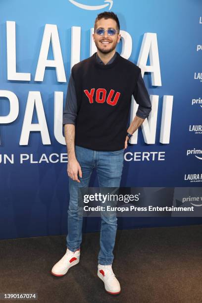 Nando Escribano during the premiere of the film 'Laura Pausini, A Pleasure To Meet You' on April 7 in Madrid, Spain.