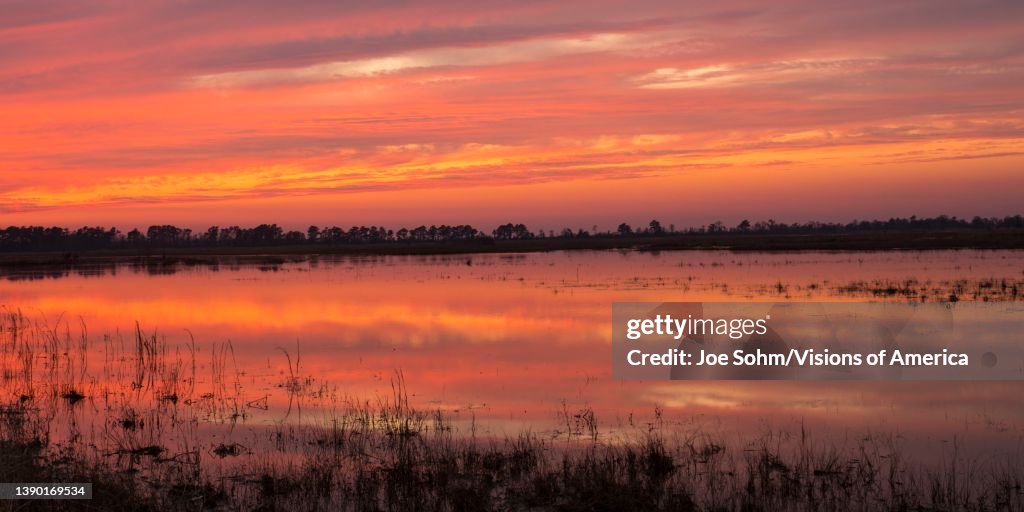 Sunset on Lake Mattamuskeet, Mattamuskeet National Wildlife Refuge, Swan Quarter, North Carolina