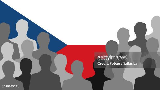 czech men - czech republic flag stock illustrations