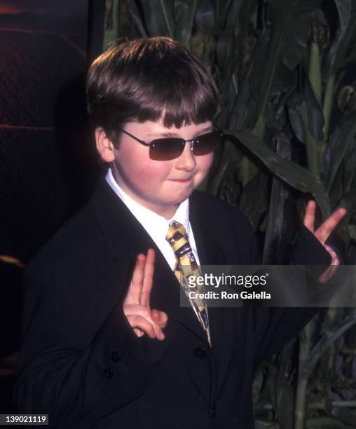 Actor Spencer Breslin attends the world premiere of "Signs" on July 29, 2002 at Alice Tully Hall in New York City.