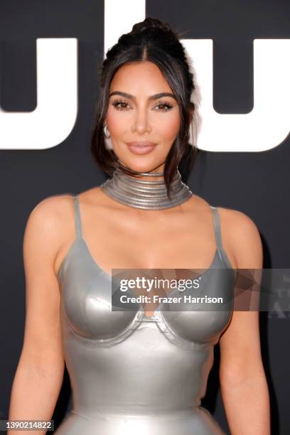 Kim Kardashian attends the Los Angeles premiere of Hulu's new show "The Kardashians" at Goya Studios on April 07, 2022 in Los Angeles, California.