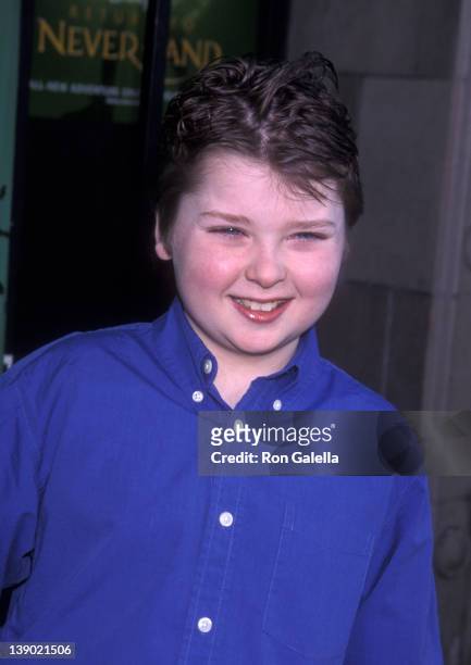Actor Spencer Breslin attends the world premiere of "Return To Neverland" on February 10, 2002 at El Capitan Theater in Hollywood, California.
