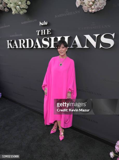 Kris Jenner attends the Los Angeles premiere of Hulu's new show "The Kardashians" at Goya Studios on April 07, 2022 in Los Angeles, California.