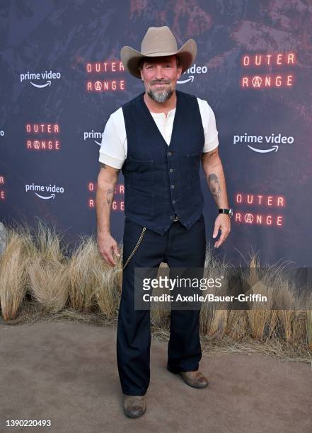 Brian Bowen Smith attends the Los Angeles Premiere of Prime Video's Western "Outer Range" at Harmony Gold on April 07, 2022 in Los Angeles,...