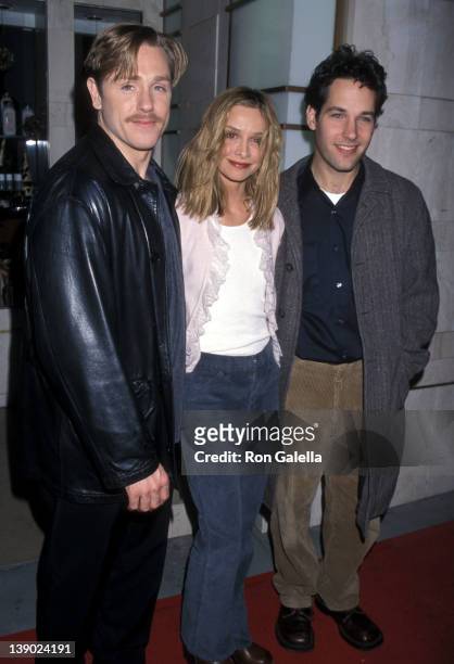 Actor Ron Eldard, actress Calista Flockhart, and actor Paul Rudd attend the "Bash: Latter-Day Plays" Special Performance to Benefit the Human Rights...