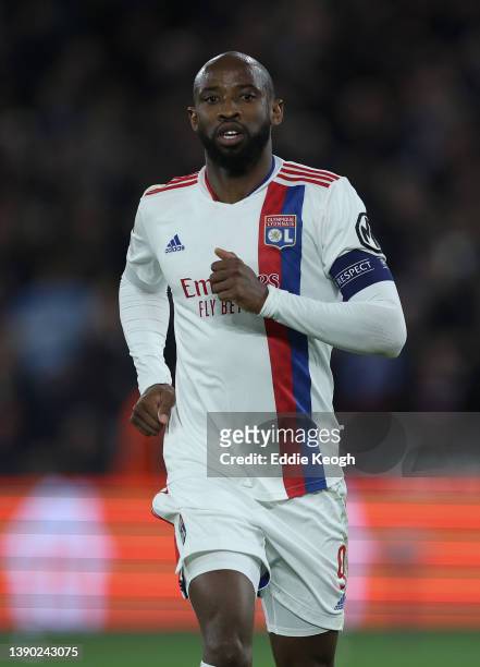 Moussa Dembele of Olympique Lyon during the UEFA Europa League Quarter Final Leg One match between West Ham United and Olympique Lyon at Olympic...